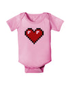 Pixel Heart Design 1 - Valentine's Day Baby Romper Bodysuit-Baby Romper-TooLoud-Light-Pink-06-Months-Davson Sales