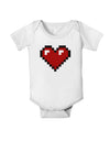 Pixel Heart Design 1 - Valentine's Day Baby Romper Bodysuit-Baby Romper-TooLoud-White-06-Months-Davson Sales