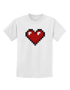 Pixel Heart Design 1 - Valentine's Day Childrens T-Shirt-Childrens T-Shirt-TooLoud-White-X-Small-Davson Sales