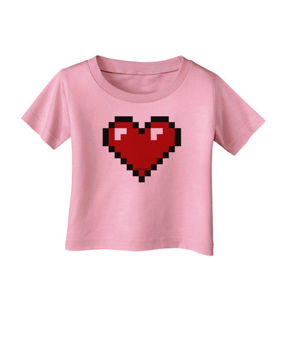 Pixel Heart Design 1 - Valentine's Day Infant T-Shirt-Infant T-Shirt-TooLoud-Candy-Pink-06-Months-Davson Sales