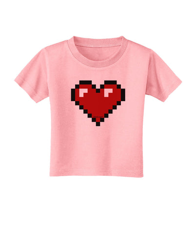 Pixel Heart Design 1 - Valentine's Day Toddler T-Shirt-Toddler T-Shirt-TooLoud-Candy-Pink-2T-Davson Sales