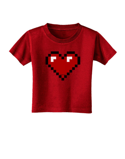 Pixel Heart Design 1 - Valentine's Day Toddler T-Shirt Dark-Toddler T-Shirt-TooLoud-Clover-Green-2T-Davson Sales