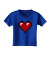 Pixel Heart Design 1 - Valentine's Day Toddler T-Shirt Dark-Toddler T-Shirt-TooLoud-Red-2T-Davson Sales