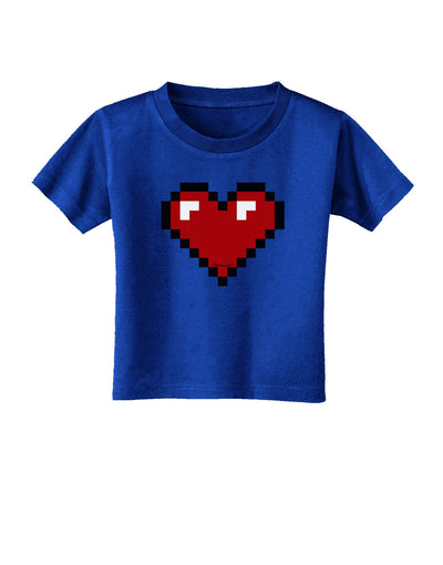 Pixel Heart Design 1 - Valentine's Day Toddler T-Shirt Dark-Toddler T-Shirt-TooLoud-Red-2T-Davson Sales