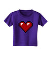 Pixel Heart Design 1 - Valentine's Day Toddler T-Shirt Dark-Toddler T-Shirt-TooLoud-Purple-2T-Davson Sales