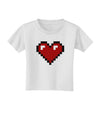 Pixel Heart Design 1 - Valentine's Day Toddler T-Shirt-Toddler T-Shirt-TooLoud-White-2T-Davson Sales