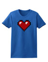 Pixel Heart Design 1 - Valentine's Day Womens Dark T-Shirt-Womens T-Shirt-TooLoud-Royal-Blue-X-Small-Davson Sales