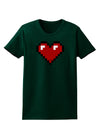 Pixel Heart Design 1 - Valentine's Day Womens Dark T-Shirt-Womens T-Shirt-TooLoud-Forest-Green-Small-Davson Sales