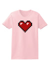 Pixel Heart Design 1 - Valentine's Day Womens T-Shirt-Womens T-Shirt-TooLoud-PalePink-X-Small-Davson Sales