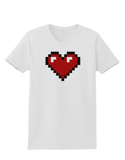 Pixel Heart Design 1 - Valentine's Day Womens T-Shirt-Womens T-Shirt-TooLoud-White-X-Small-Davson Sales