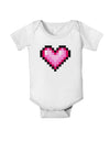 Pixel Heart Design B - Valentine's Day Baby Romper Bodysuit by TooLoud-Baby Romper-TooLoud-White-06-Months-Davson Sales