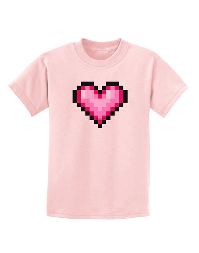 Pixel Heart Design B - Valentine's Day Childrens T-Shirt by TooLoud-Childrens T-Shirt-TooLoud-PalePink-X-Small-Davson Sales