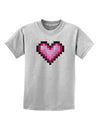 Pixel Heart Design B - Valentine's Day Childrens T-Shirt by TooLoud-Childrens T-Shirt-TooLoud-AshGray-X-Small-Davson Sales