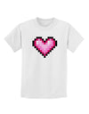 Pixel Heart Design B - Valentine's Day Childrens T-Shirt by TooLoud-Childrens T-Shirt-TooLoud-White-X-Small-Davson Sales