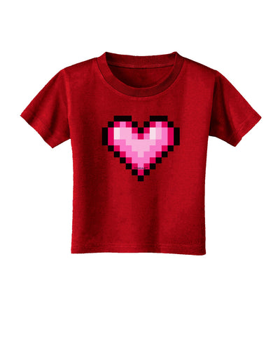 Pixel Heart Design B - Valentine's Day Toddler T-Shirt Dark by TooLoud-Toddler T-Shirt-TooLoud-Clover-Green-2T-Davson Sales