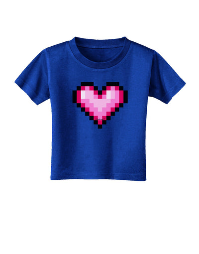 Pixel Heart Design B - Valentine's Day Toddler T-Shirt Dark by TooLoud-Toddler T-Shirt-TooLoud-Red-2T-Davson Sales