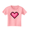 Pixel Heart Design B - Valentine's Day Toddler T-Shirt by TooLoud-Toddler T-Shirt-TooLoud-Candy-Pink-2T-Davson Sales