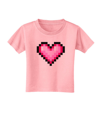 Pixel Heart Design B - Valentine's Day Toddler T-Shirt by TooLoud-Toddler T-Shirt-TooLoud-Candy-Pink-2T-Davson Sales