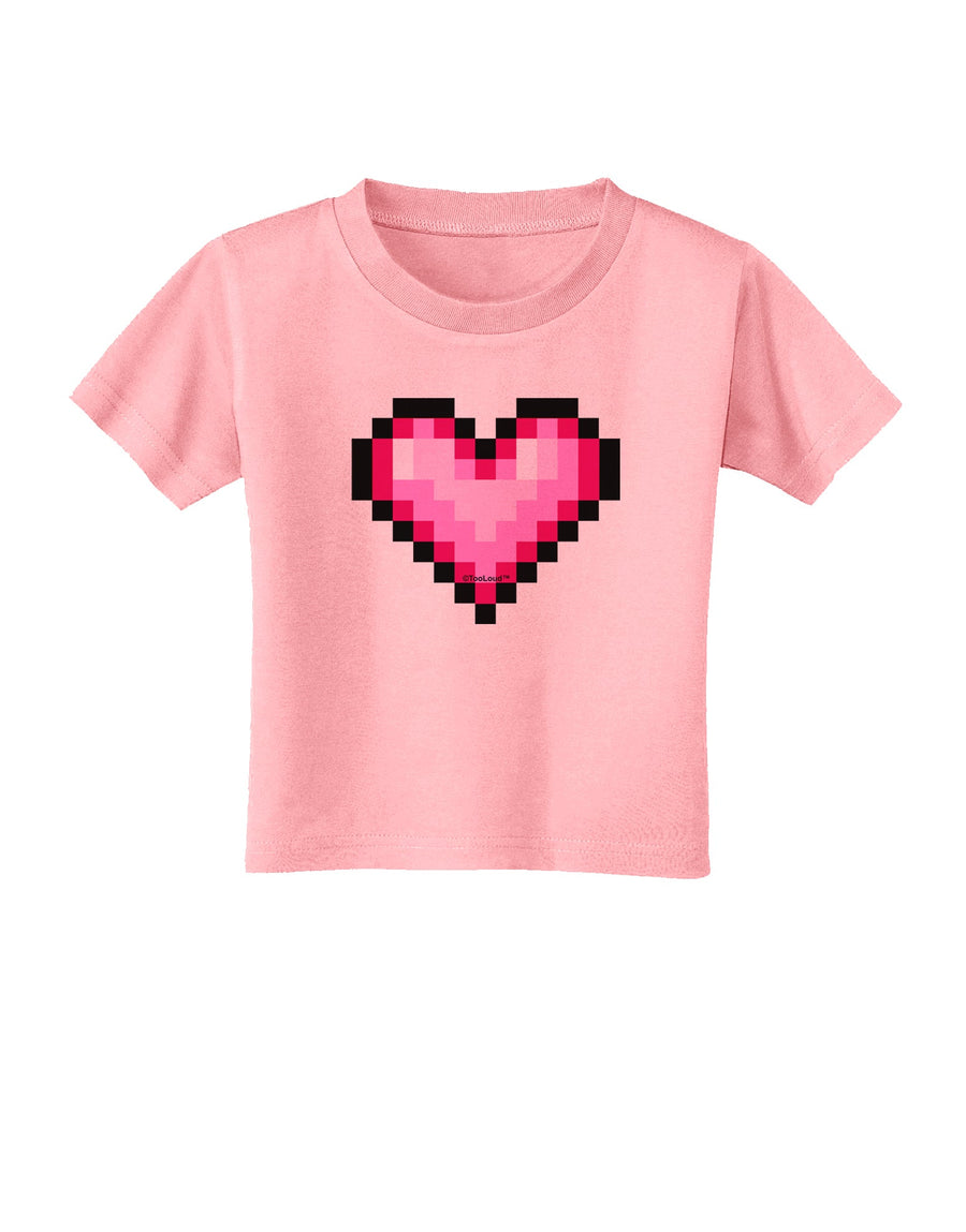 Pixel Heart Design B - Valentine's Day Toddler T-Shirt by TooLoud-Toddler T-Shirt-TooLoud-White-2T-Davson Sales