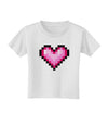 Pixel Heart Design B - Valentine's Day Toddler T-Shirt by TooLoud-Toddler T-Shirt-TooLoud-White-2T-Davson Sales