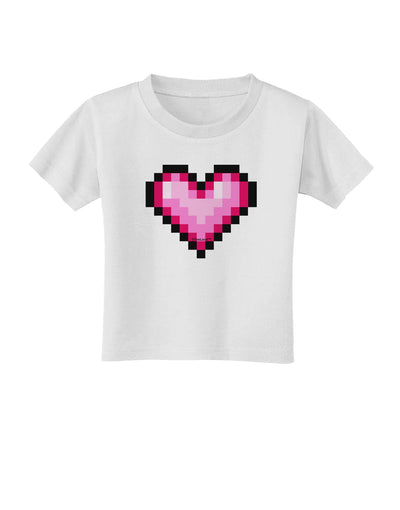 Pixel Heart Design B - Valentine's Day Toddler T-Shirt by TooLoud-Toddler T-Shirt-TooLoud-White-2T-Davson Sales