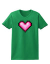 Pixel Heart Design B - Valentine's Day Womens Dark T-Shirt by TooLoud-Womens T-Shirt-TooLoud-Kelly-Green-X-Small-Davson Sales