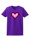 Pixel Heart Design B - Valentine's Day Womens Dark T-Shirt by TooLoud-Womens T-Shirt-TooLoud-Purple-X-Small-Davson Sales