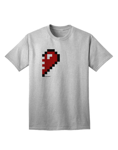 Pixel Heart Design Couples Adult T-Shirt - Right, Exclusively by TooLoud-Mens T-shirts-TooLoud-AshGray-Small-Davson Sales