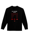 Pixel Heart Invaders Design Adult Long Sleeve Dark T-Shirt-TooLoud-Black-Small-Davson Sales