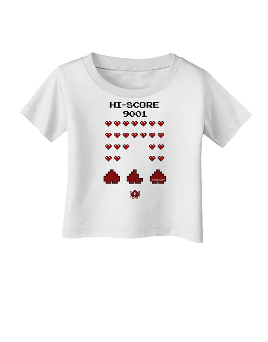 Pixel Heart Invaders Design Infant T-Shirt-Infant T-Shirt-TooLoud-White-06-Months-Davson Sales