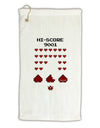 Pixel Heart Invaders Design Micro Terry Gromet Golf Towel 11&#x22;x19-Golf Towel-TooLoud-White-Davson Sales