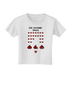 Pixel Heart Invaders Design Toddler T-Shirt-Toddler T-Shirt-TooLoud-White-2T-Davson Sales