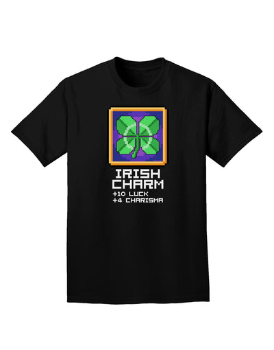 Pixel Irish Charm Item Adult Dark T-Shirt-Mens T-Shirt-TooLoud-Black-Small-Davson Sales