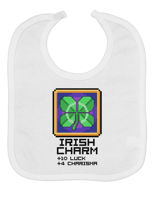 Pixel Irish Charm Item Baby Bib