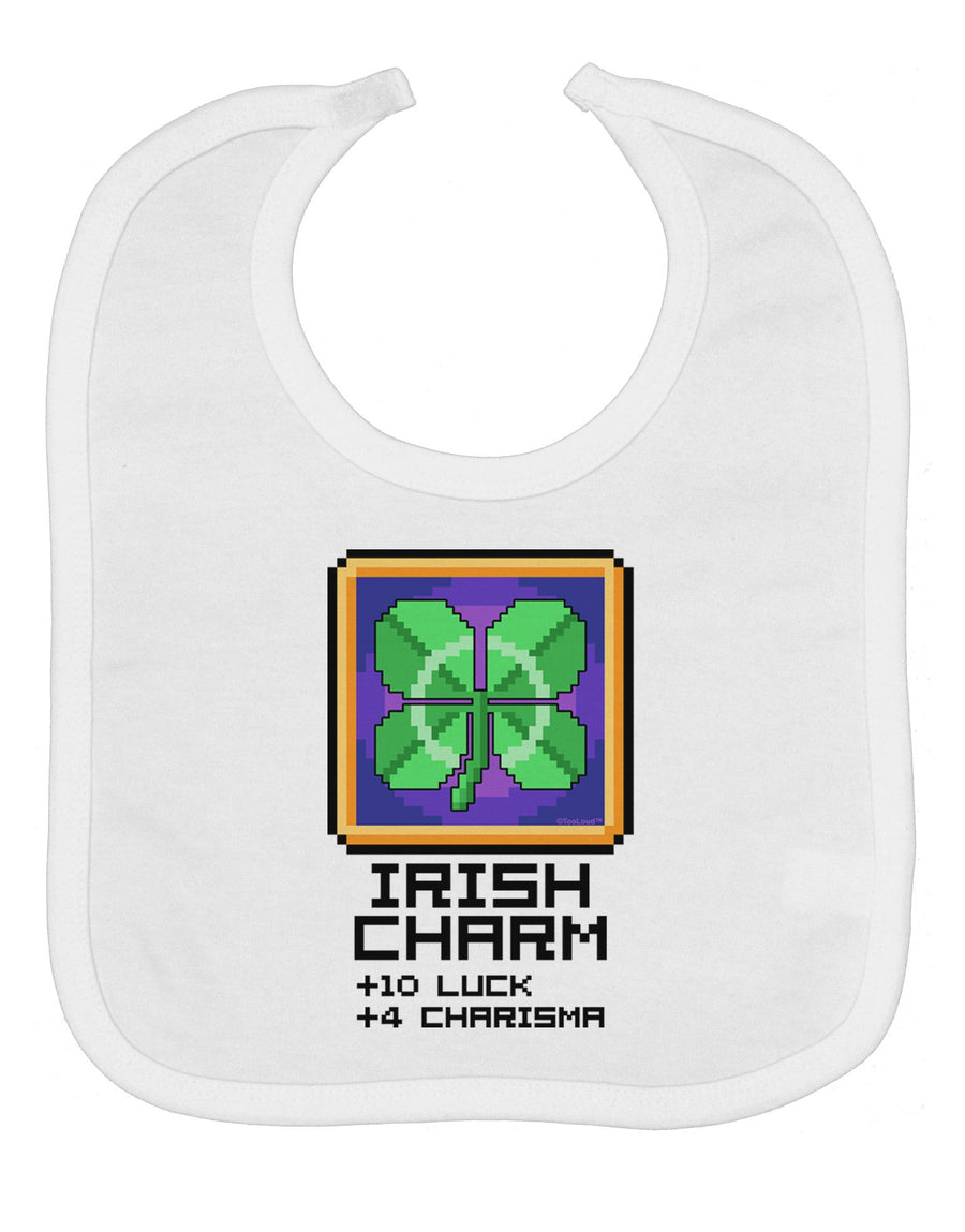 Pixel Irish Charm Item Baby Bib