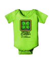 Pixel Irish Charm Item Baby Romper Bodysuit-Baby Romper-TooLoud-Lime-06-Months-Davson Sales