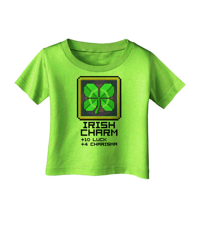 Pixel Irish Charm Item Infant T-Shirt-Infant T-Shirt-TooLoud-Lime-Green-06-Months-Davson Sales
