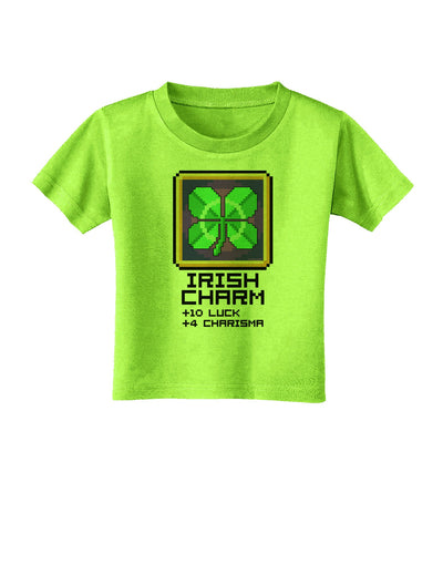 Pixel Irish Charm Item Toddler T-Shirt-Toddler T-Shirt-TooLoud-Lime-Green-2T-Davson Sales