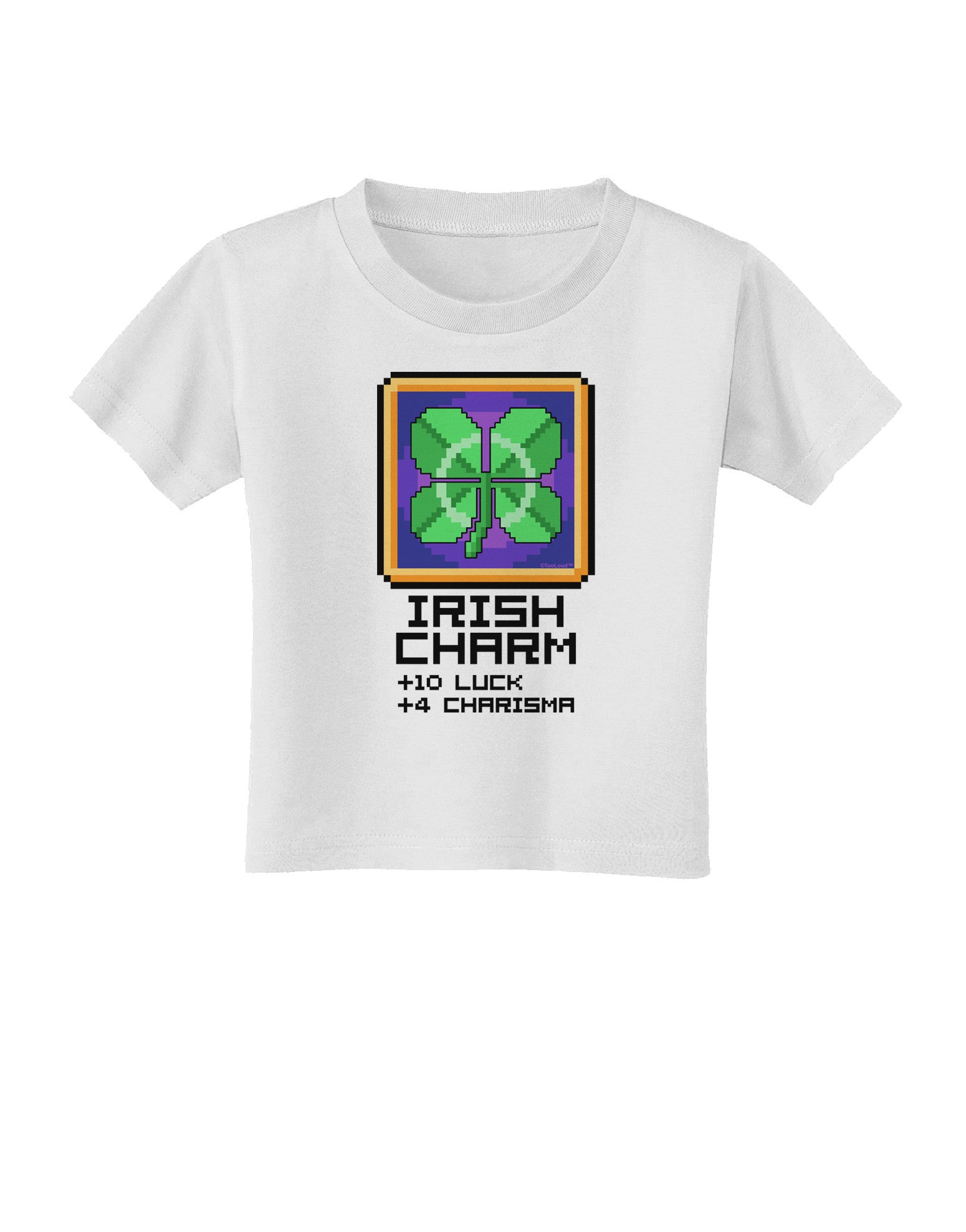 Pixel Irish Charm Item Toddler T-Shirt-Toddler T-Shirt-TooLoud-White-2T-Davson Sales