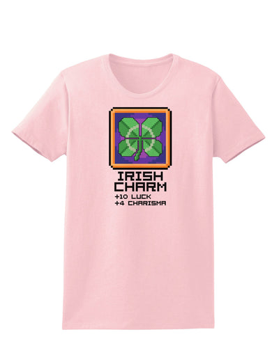 Pixel Irish Charm Item Womens T-Shirt-Womens T-Shirt-TooLoud-PalePink-X-Small-Davson Sales