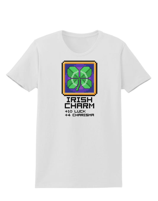 Pixel Irish Charm Item Womens T-Shirt-Womens T-Shirt-TooLoud-White-X-Small-Davson Sales