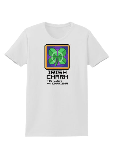 Pixel Irish Charm Item Womens T-Shirt-Womens T-Shirt-TooLoud-White-X-Small-Davson Sales