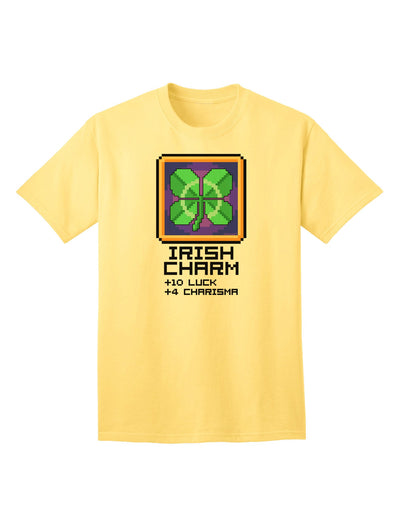 Pixel Irish Charm - Premium Adult T-Shirt Collection-Mens T-shirts-TooLoud-Yellow-Small-Davson Sales