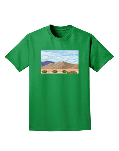 Pixel Landscape - Desert Adult Dark T-Shirt-Mens T-Shirt-TooLoud-Kelly-Green-Small-Davson Sales