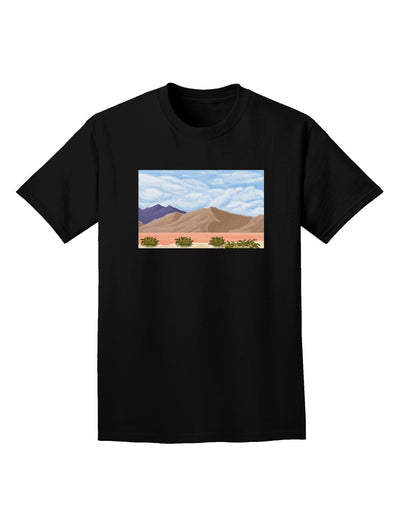 Pixel Landscape - Desert Adult Dark T-Shirt-Mens T-Shirt-TooLoud-Black-Small-Davson Sales