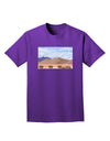 Pixel Landscape - Desert Adult Dark T-Shirt-Mens T-Shirt-TooLoud-Purple-Small-Davson Sales