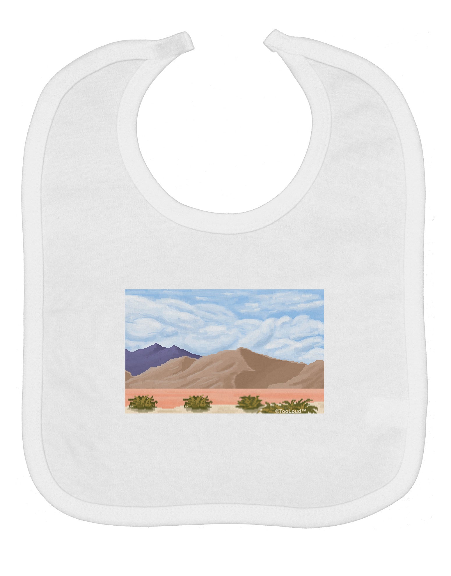 Pixel Landscape - Desert Baby Bib
