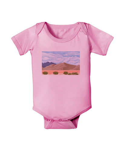 Pixel Landscape - Desert Baby Romper Bodysuit-Baby Romper-TooLoud-Pink-06-Months-Davson Sales