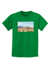 Pixel Landscape - Desert Childrens Dark T-Shirt-Childrens T-Shirt-TooLoud-Kelly-Green-X-Small-Davson Sales