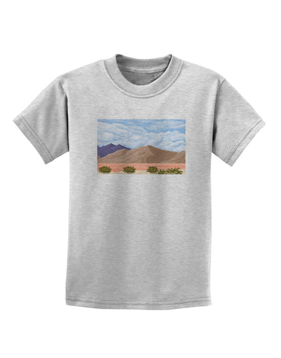 Pixel Landscape - Desert Childrens T-Shirt-Childrens T-Shirt-TooLoud-AshGray-X-Small-Davson Sales